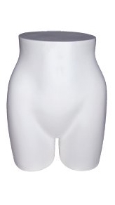 White Female Butt Form Self Standing Made of Fiberglass