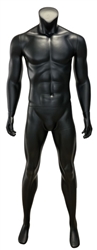 5'8" Headless Male Mannequin Matte Black