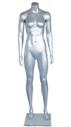 Silver Female Headless Mannequin