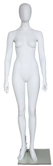 Matte White Female Egghead Mannequin 5'11" Height