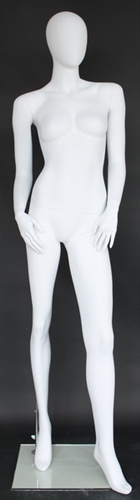 Matte White Egghead Female Mannequin 5'11" Height