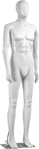 Unbreakable Male Full Body Mannequin - White