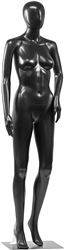 Unbreakable Female Full Body Mannequin - Black - Arm Bent