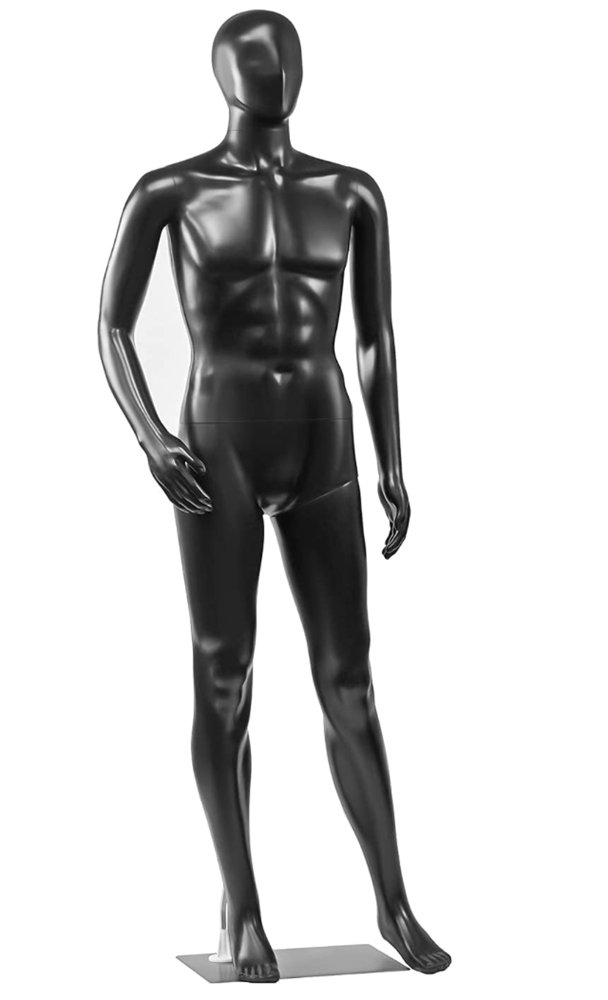 Unbreakable Male Full Body Mannequin - Black  Zing Display: The ultimate  destination for top-notch mannequins.