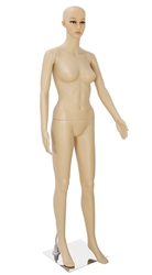 Female Mannequin in Tan with Makeup Unbreakable Plastic