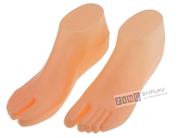 1 Pair of Female Display Feet - Flesh Tone Plastic