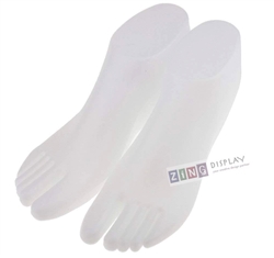 1 Pair of Female Display Feet - White Plastic
