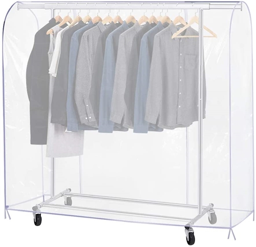 Clear Vinyl Dust Cover for Smaller Rolling Racks