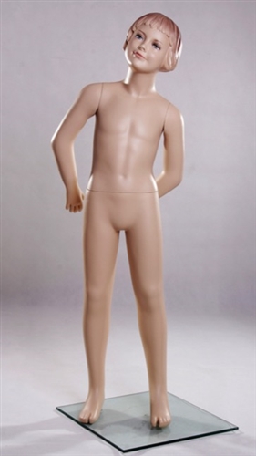 Female Child Mannequin with Molded Hair and Realistic Facial Features