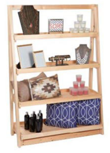 A-Frame 4-Tier Wood Shelf Display