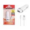 2 IN 1 CAR CHARGER FOR TYPE C WHITE