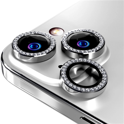 iPhone 16 Series Diamond Camera Protector Silver