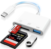 High Speed USB C Connector, Digital Memory Card Reader with SD / Micro SD / USB-A 3 Slots, for SD Memory Card, Camera Micro TF Card and USB Flash drive