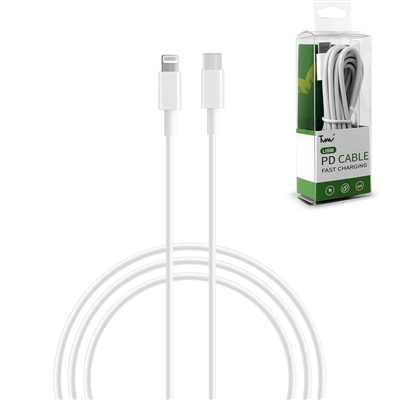 For USB-C to iPhone Cable 6 ft Fast Charging 18W USB Cable White