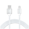 DC03-iPhone  iPhone ( 6 ft ) Braided Nylon Date Sync Charging Cable White