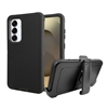 Samsung Galaxy S25 Plus Shockproof Rugged Heavy Duty Clip Case HYB02C Black / Black