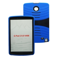 LG G Pad F 8.0 / G Pad II 8.0 Hybrid Rugged Case With Kickstand HYB08 Blue