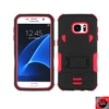 Samsung Galaxy S7 Rugged Armor Hybrid Kickstand Case Red