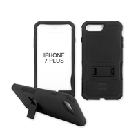 iPhone 7 Plus Rugged Armor Hybrid Kickstand Case Black