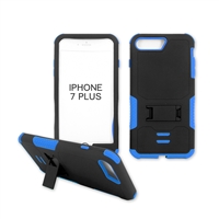 iPhone 7 Plus Rugged Armor Hybrid Kickstand Case Blue