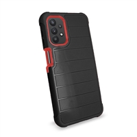 Samsung Galaxy A52 5G Slim Defender Cover Case HYB12 Black/Red