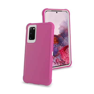 Samsung Galaxy S20 Plus 6.7" /G985 Slim Defender Cover Case HYB12 Pink/White