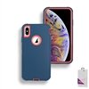 Apple iPhone Xs Max Slim Defender Cover Case HYB12 Teal/Pink