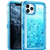 iPhone 12 Mini 5.4" Glitter OBox Hybrid Cover Case HYB26 Blue