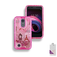 LG Aristo 3/ LG Aristo 2/ LG Tribute Empire Liquid Glitter Quicksand Case HYB26 Design 4