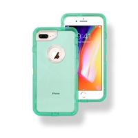 Apple iPhone 6Plus / 7Plus / 8Plus Hybrid 3pcs Cover Case Transparent Green