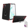 Samsung Galaxy Note 10 Plus Hybrid Ring Kickstand Case HYB32 Black/ Red