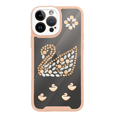 Apple iPhone 14 Designed Pearl Swan Case With Camera Cover FOR WHOLESALE
