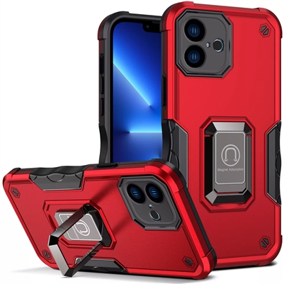 iPhone 16 Plus Robotic Hybrid Case with Magnetic Ring Stand