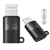 USB C Female to Lightning Male Adapter Black