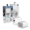 PD Charger USB-C and USB A Dual Port Wall Adapter White