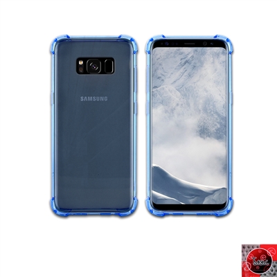 For Samsung Galaxy S8 Crystal Clear Blue TPU Case