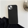 iPhone 15 Pro Liquid Silicone Gel Skin Wireless Charging Case Black