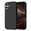 iPhone 16 Plus Liquid Silicone Gel Skin Wireless Charging Case Black