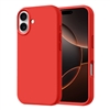 iPhone 16 Plus Liquid Silicone Gel Skin Wireless Charging Case Red