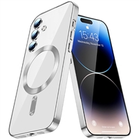 SAMSUNG GALAXY S24 PLUS WIRELESS CHARGING TPU CASE WITH CHROME EDGE & CAMERA COVER SILVER