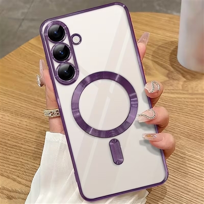 SAMSUNG GALAXY S26 WIRELESS CHARGING TPU CASE WITH CHROME EDGE & CAMERA COVER PURPLE
