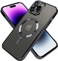 IPHONE 11 WIRELESS CHARGING TPU CASE WITH CHROME EDGE & CAMERA COVER BLACK