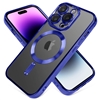 IPHONE 14 WIRELESS CHARGING TPU CASE WITH CHROME EDGE & CAMERA COVER BLUE
