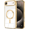 IPHONE 17 AIR WIRELESS CHARGING TPU CASE WITH CHROME EDGE & CAMERA COVER GOLD