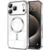 IPHONE 17 PRO WIRELESS CHARGING TPU CASE WITH CHROME EDGE & CAMERA COVER SILVER
