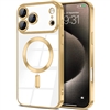 IPHONE 17 PRO MAX WIRELESS CHARGING TPU CASE WITH CHROME EDGE & CAMERA COVER GOLD
