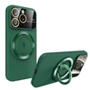 IPHONE 15 PRO TPU CASE WITH CAMERA COVER &  WIRELESS CHARGING RING STAND GREEN