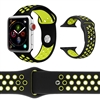 38/40/41MM SILICON SPORT IWATCH BAND BLACK / YELLOW GREEN