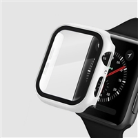 40MM IWATCH CASE WITH SCREEN PROTECTOR WHITE