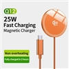 25W QI Magnetic Wireless Charger For iPhone Orange